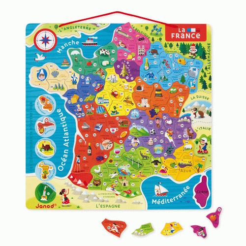 puzzle carte france magnetique